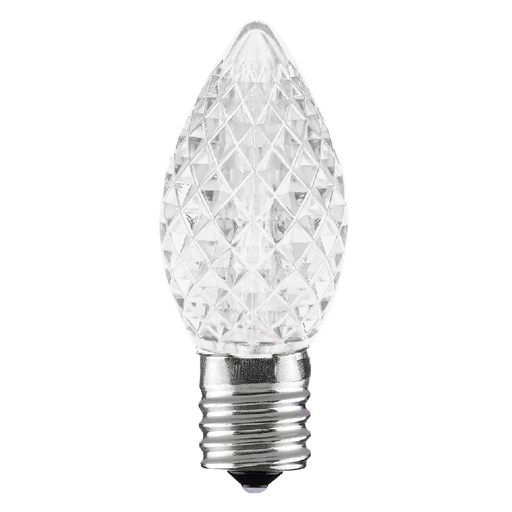 C7 Faceted LED Christmas Light Bulbs - 2700K Warm White