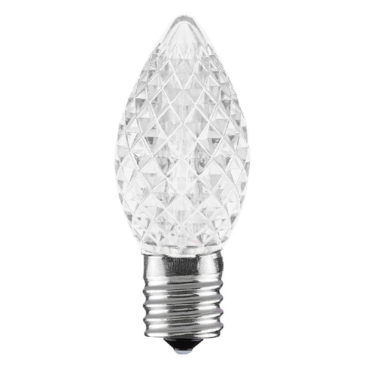C7 Faceted LED Christmas Light Bulbs - 2700K Warm White