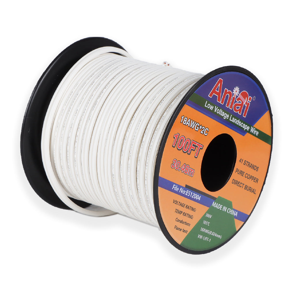 SPT-2 18/2 100' Zip Cord, White