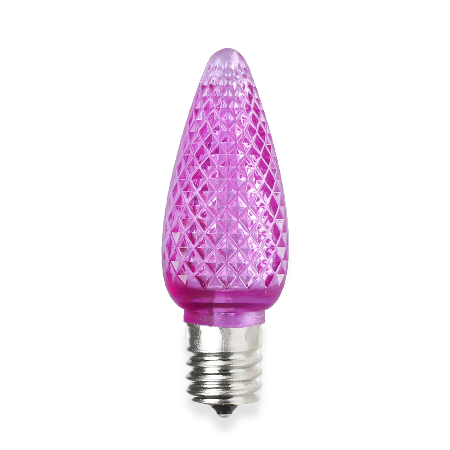 C9 Faceted LED Christmas Light Bulbs - Purple
